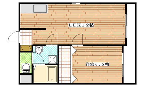 第5タナカビル(1LDK/4階)の間取り写真