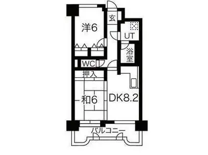 貸マンション 仙台市青葉区一番町1丁目(2DK/9階)の間取り写真