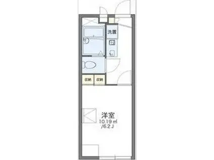 レオパレスハピネスI(1K/2階)の間取り写真