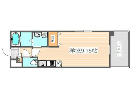 アーバンパーク天神東(ワンルーム/11階)の間取り写真