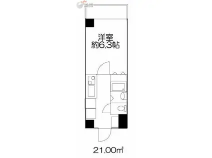 ドミール関内大通(1K/5階)の間取り写真