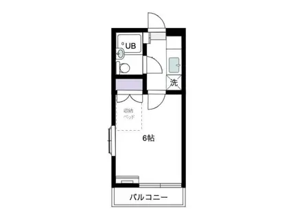 ラルーチェ姫宮(1K/1階)の間取り写真