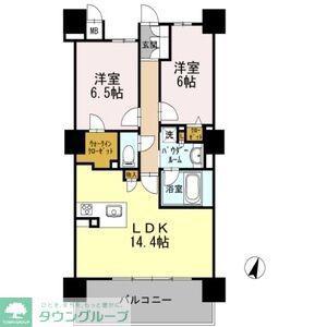 ロイヤルパークスERささしま サウス(2LDK/17階)の間取り写真