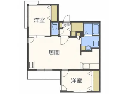 LA COLINA(2LDK/2階)の間取り写真