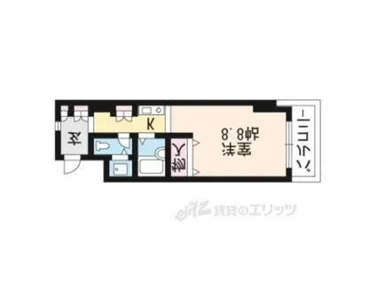 キャッスル21(1K/3階)の間取り写真