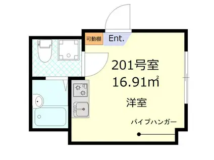 シンエンライト立川(ワンルーム/2階)の間取り写真