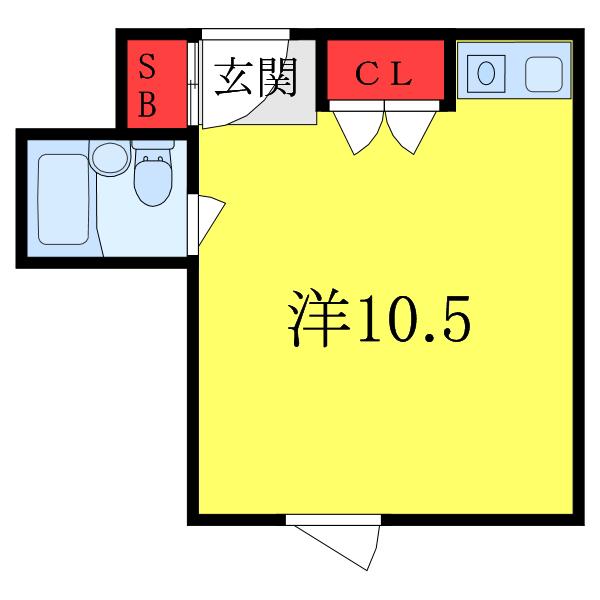 シャロン新板橋(ワンルーム/5階)の間取り写真