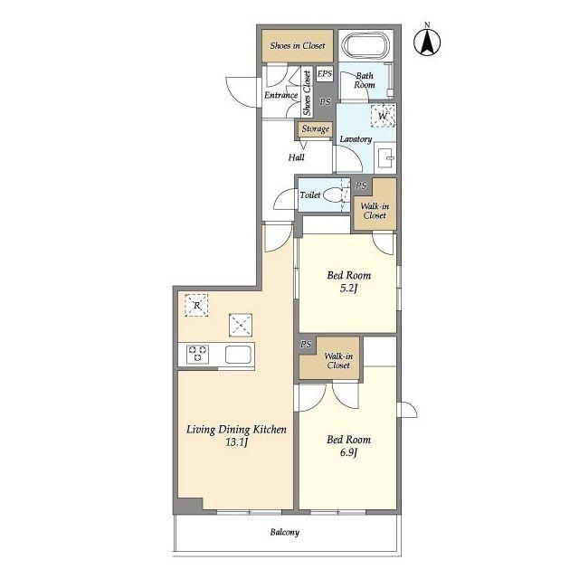 LS RESIDENCE東中野(2LDK/3階)の間取り写真