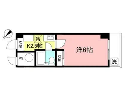 セラン中町(1K/2階)の間取り写真