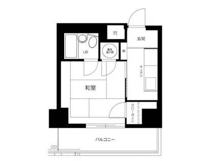 シティハイツ大井町(1K/4階)の間取り写真