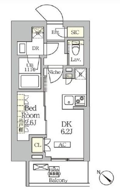 ARKMARK大塚(1DK/4階)の間取り写真