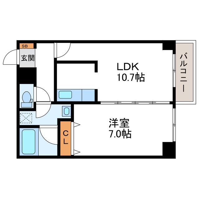 APT-K アプト-ケイ(1LDK/5階)の間取り写真