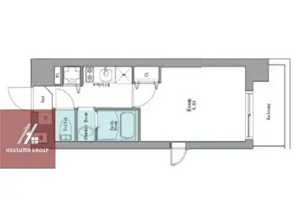 LIVE CASA 城東野江(1K/1階)の間取り写真