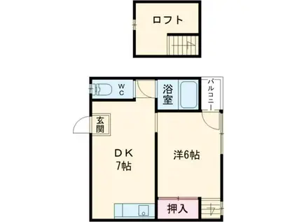 エムズ富雄(1SDK/3階)の間取り写真