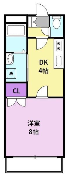 サクセス75(1DK/5階)の間取り写真