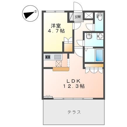 LEGACY GARDEN 壱番館(1LDK/1階)の間取り写真