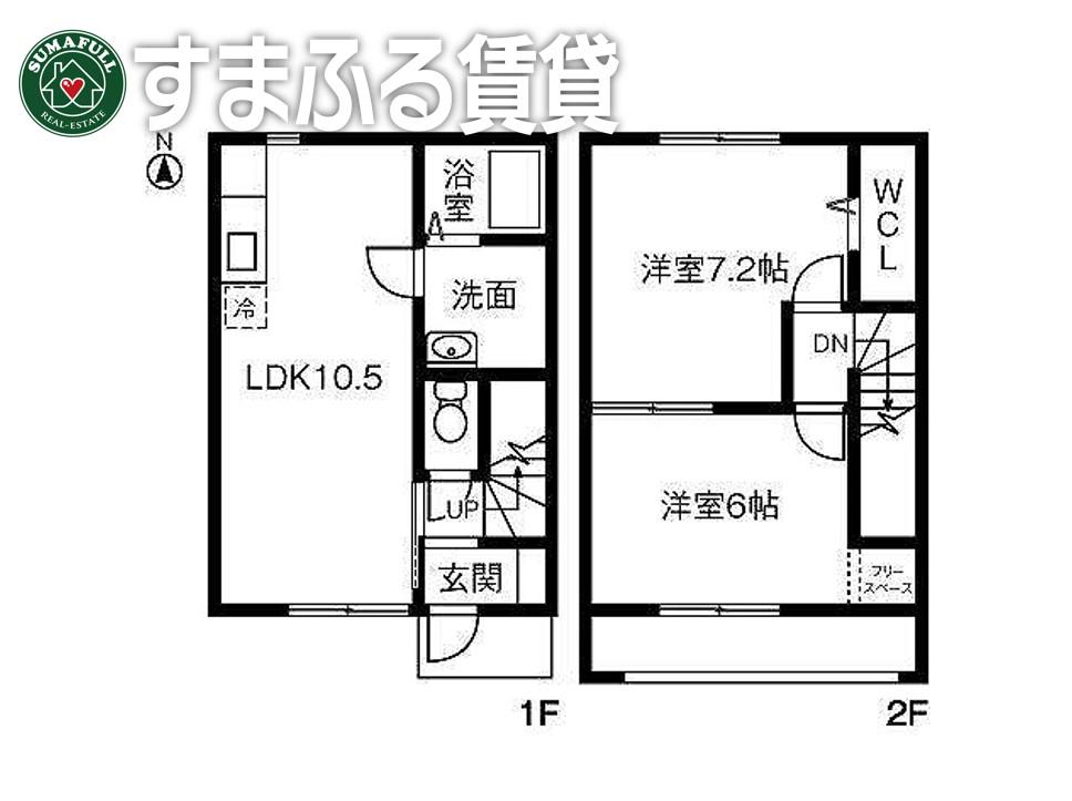 ファミール(2LDK/1階)の間取り写真