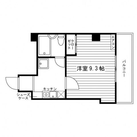 レイクシティ上笠2番館(1K/5階)の間取り写真