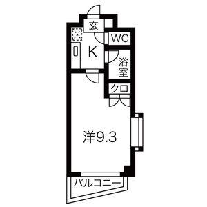 シティライフ藤ヶ丘南1号館(1K/3階)の間取り写真