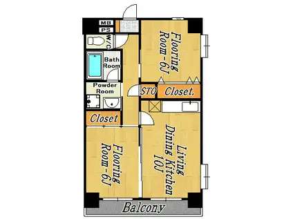 ソフィア葛西(2LDK/5階)の間取り写真