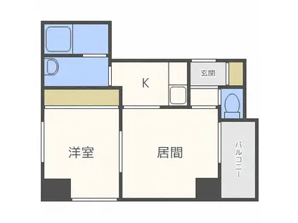 ビーンズコート(1LDK/3階)の間取り写真