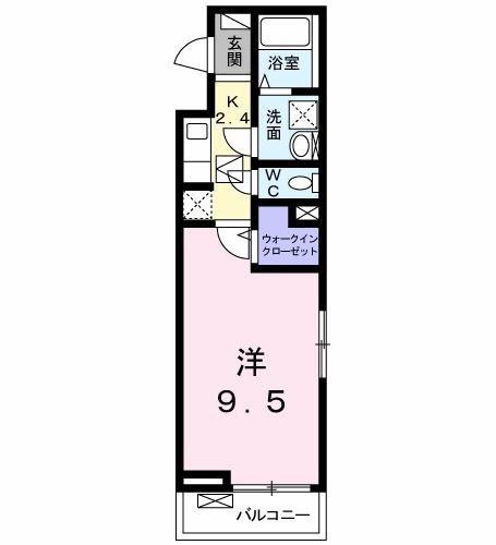 アンシャンテ(1K/1階)の間取り写真