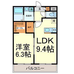 A・CITY常滑原松(1LDK/1階)の間取り写真