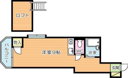 ジュネス戸畑駅前(ワンルーム/5階)の間取り写真