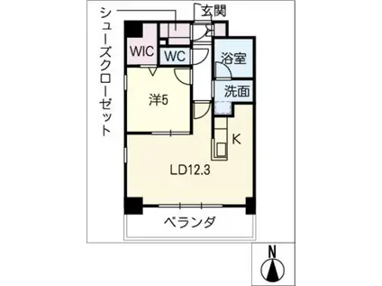コンフィア桜台(1LDK/7階)の間取り写真