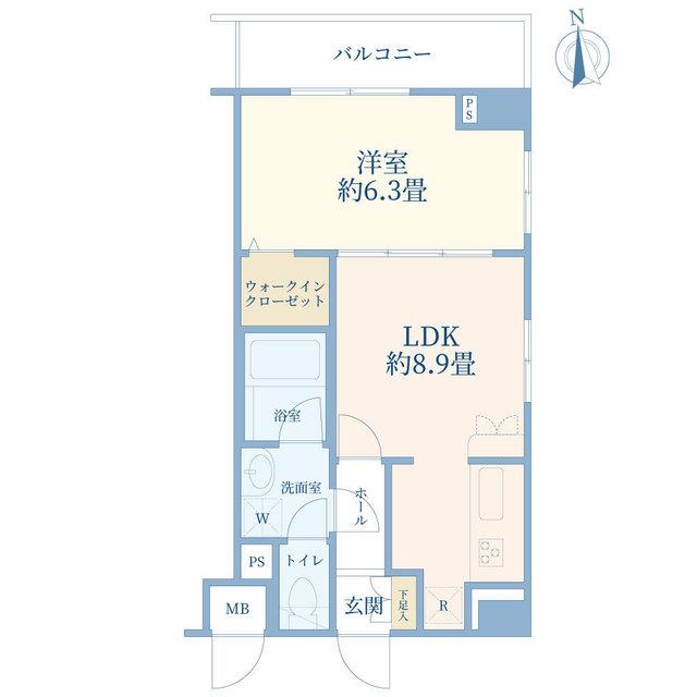 ガラグランディ大手町(1LDK/11階)の間取り写真