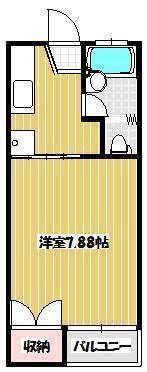 第1米原コーポ(1K/2階)の間取り写真
