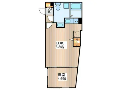 LUORE雑司が谷(1LDK/2階)の間取り写真