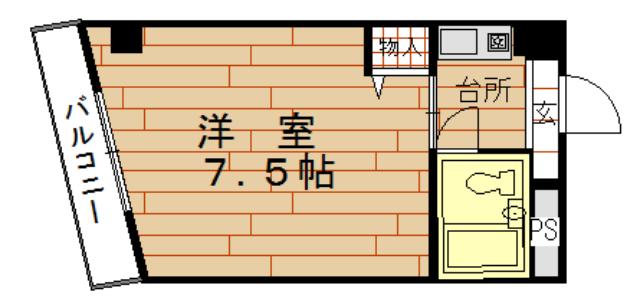 ネクスト西九条(1K/3階)の間取り写真
