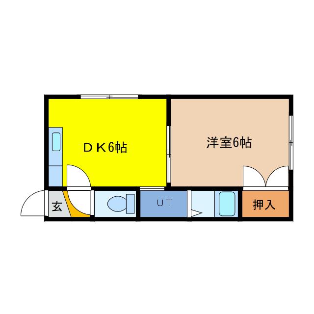 メゾンドフェイマス(1DK/3階)の間取り写真