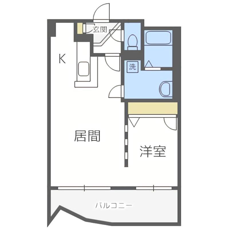 ビッグパレス中島公園(1LDK/8階)の間取り写真