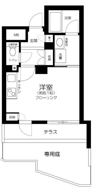 ダイアパレス四谷三丁目(ワンルーム/1階)の間取り写真