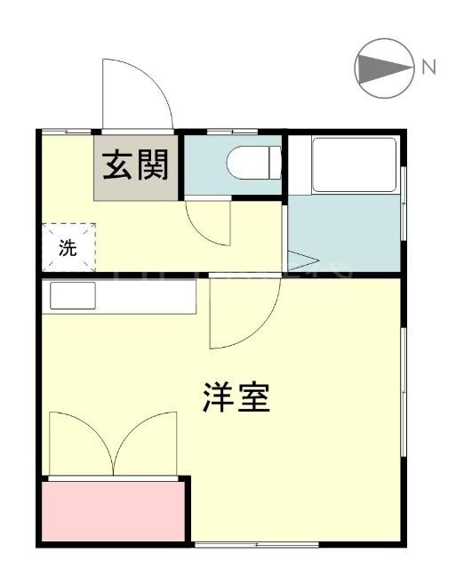 上むらマンション(ワンルーム/4階)の間取り写真