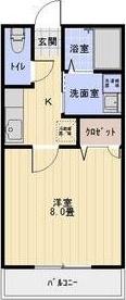 プランドール日南(1K/1階)の間取り写真