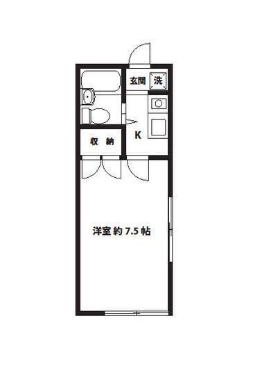 アーバンヒルズ(1K/1階)の間取り写真