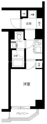 アランシア押上(1K/2階)の間取り写真