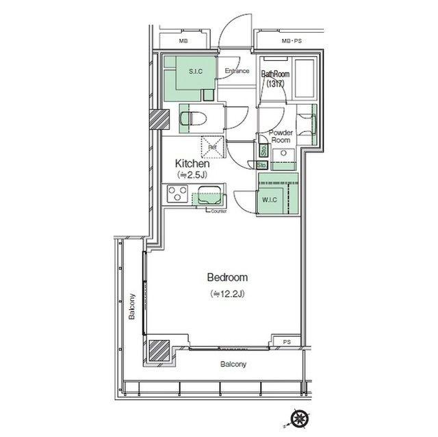 SHIBUYACAST. APARTMENT(ワンルーム/16階)の間取り写真