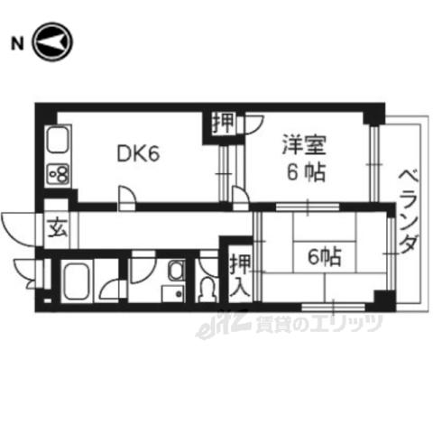 川崎ビル(2DK/3階)の間取り写真