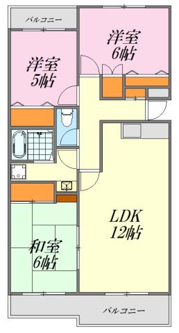 第2和田マンション(3LDK/2階)の間取り写真