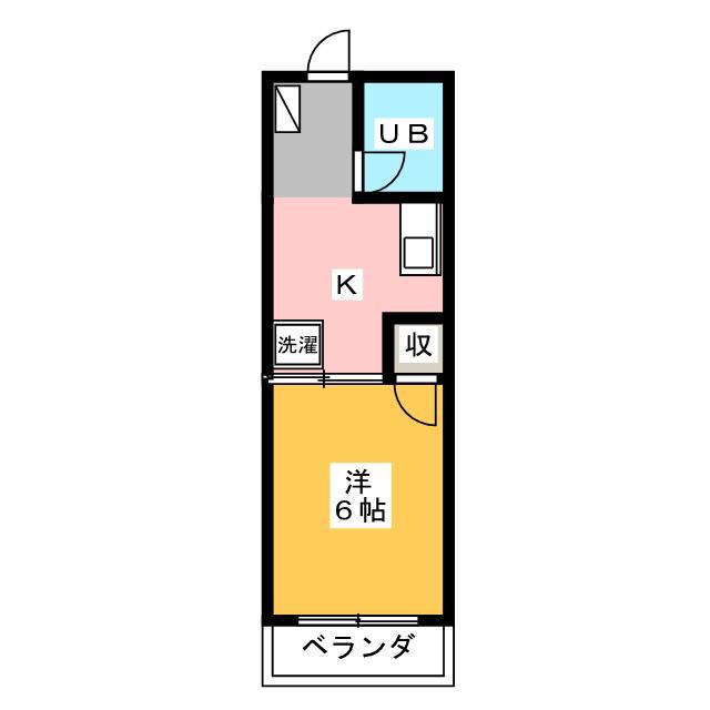 加藤パレス(1DK/3階)の間取り写真