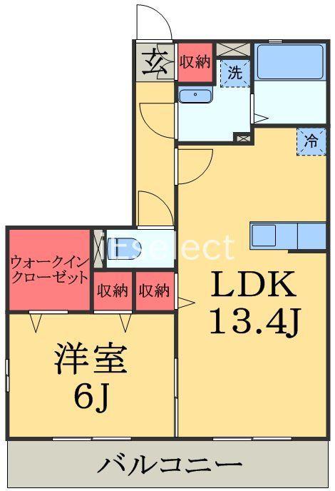 ピエトラポンテⅡ(1LDK/2階)の間取り写真