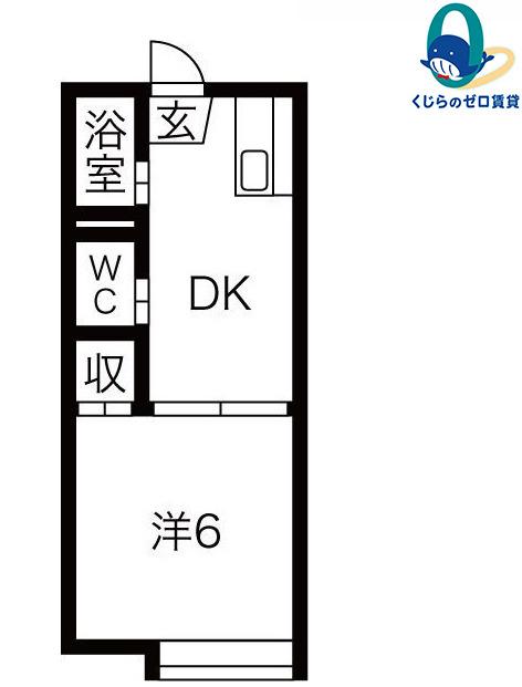 コーポハヤシ(1DK/2階)の間取り写真