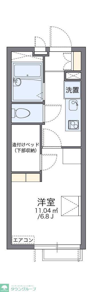 レオパレスダックス(1K/2階)の間取り写真