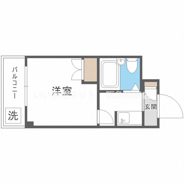 中央東栄ビル(1K/6階)の間取り写真
