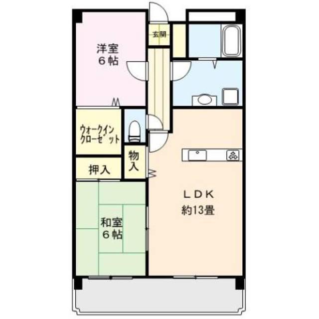 ステラ・コート弐番館(2LDK/2階)の間取り写真