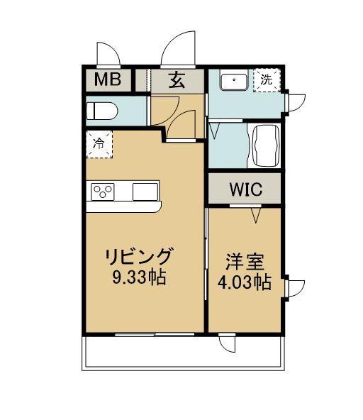 フォレストパーク神宮(1LDK/3階)の間取り写真